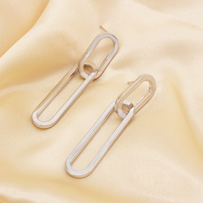 Modes paziņojums Auskars Retro mikro inkrustēts cirkona ģeometriski auskari saspraudes saites Auskaru kulonu rotaslietas aksesuāri