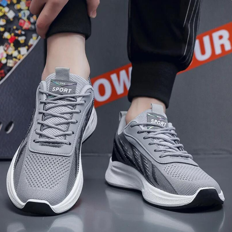 Tīkla vīriešu apavi ikdienišķas elpojošas vīriešu kedas Modes, šņorējamas, vieglas pastaigu kedas Tenis Masculino vīriešu vulkanizētas kurpes