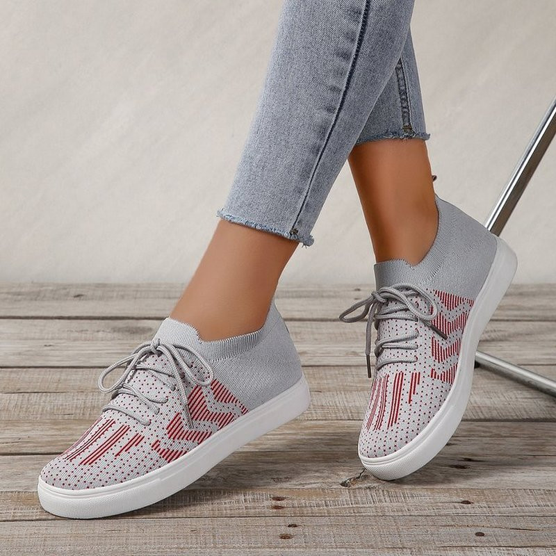 Γυναικεία παπούτσια Vulcanize Γυναικεία Διχτυωτά παπούτσια που αναπνέουν Παπούτσια με κορδόνια Γυναικεία παπούτσια τένις Casual Παπούτσια για περπάτημα Μεγάλο μέγεθος 35~42