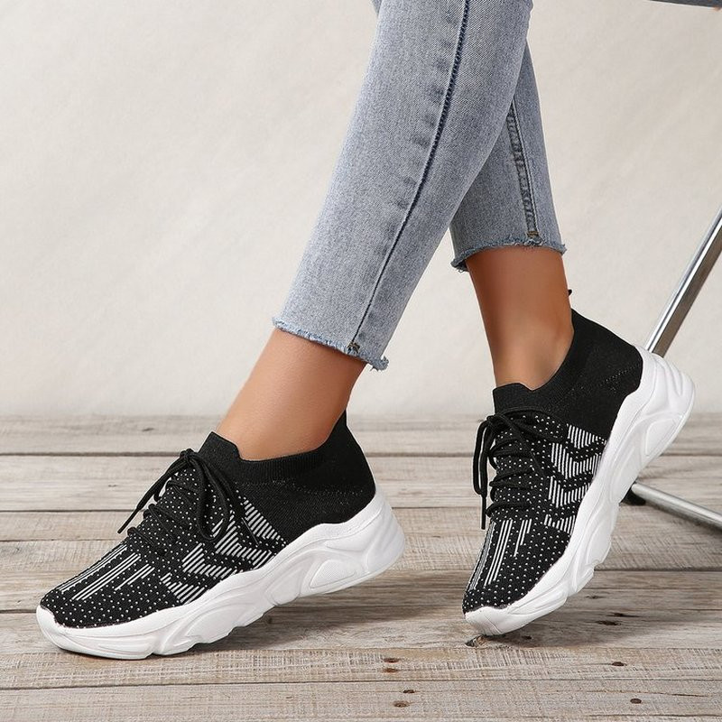 Γυναικεία παπούτσια Vulcanize Γυναικεία Διχτυωτά παπούτσια που αναπνέουν Παπούτσια με κορδόνια Γυναικεία παπούτσια τένις Casual Παπούτσια για περπάτημα Μεγάλο μέγεθος 35~42
