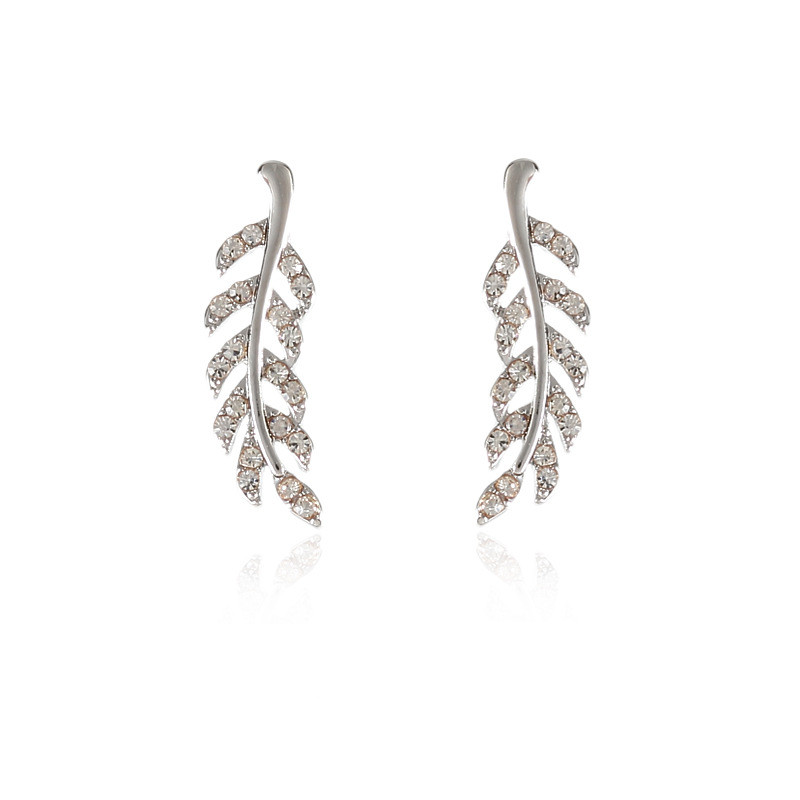 Õõneste lehtedega kõrvarõngad naistele Trendikas vintage kristallkõrvapuu nisu ainulaadne disain hõbedase kuldse värviga tüdrukute ehe kingitus