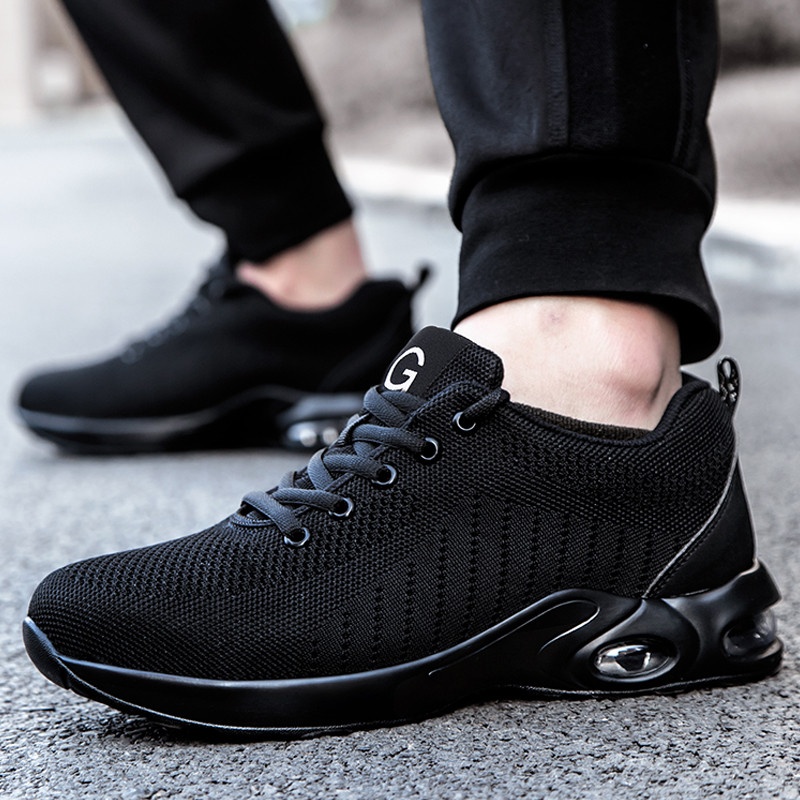 Suvised õhkpadjaga töökaitsejalatsid meestele Naistele hingavad töötossud Terasest varbajalatsid Torkevastane kaitsejalats