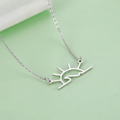 Skyrim naiste roostevabast terasest päikeselaine ripats kaelakee Mountain Sunrise Sunset looduslik kaelakett päikesepaiste ehteid