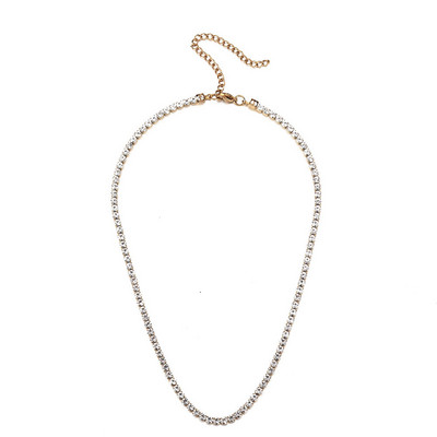 2 mm tenisa ķēdes kaklarotas sievietēm, sudraba zelta krāsa, nerūsējošā tērauda apledojuma kakla ķēde sievietēm, modes rotaslietas, 2024. gada