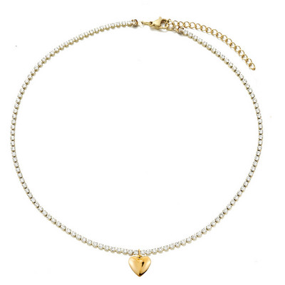 2 mm tenisa ķēdes kaklarotas sievietēm, sudraba zelta krāsa, nerūsējošā tērauda apledojuma kakla ķēde sievietēm, modes rotaslietas, 2024. gada