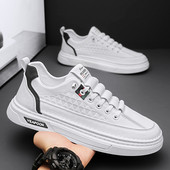 Ανδρικά δερμάτινα παπούτσια Casual Comfort Outdoor Sneaker Light Παπούτσια περπατήματος για άντρες Vulcanized Shoes Designer Loafers Zapatos Hombre