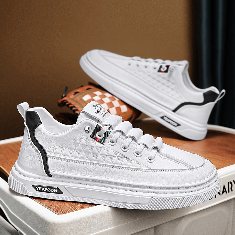 Ανδρικά δερμάτινα παπούτσια Casual Comfort Outdoor Sneaker Light Παπούτσια περπατήματος για άντρες Vulcanized Shoes Designer Loafers Zapatos Hombre