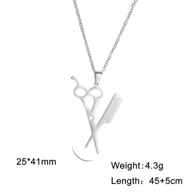 Amaxeri peened käärid kaelakeed roostevabast terasest juuksuri tööriistad kaelakee kaelakee kullavärvi naiste igapäevaseks kandmiseks peoehted