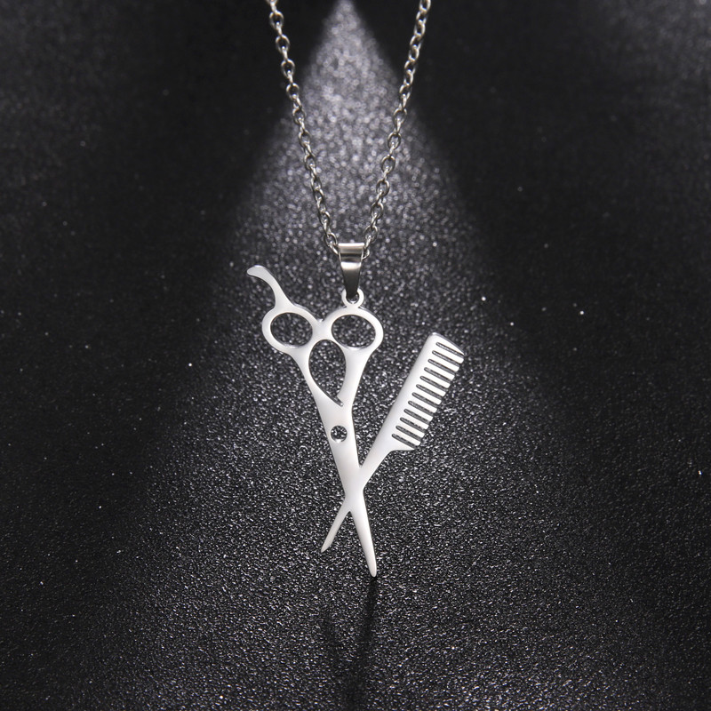 Amaxeri peened käärid kaelakeed roostevabast terasest juuksuri tööriistad kaelakee kaelakee kullavärvi naiste igapäevaseks kandmiseks peoehted