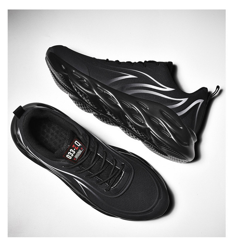 Stiilsed jooksujalatsid Meeste leektrükiga tossud, kootud spordilabad, polsterdatud sörkimine