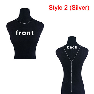 Divat aranyozott/ezüstös láncos nyaklánc hosszú gyöngyös Lariat Y nyaklánc Ajándék menyasszonyi esküvőre