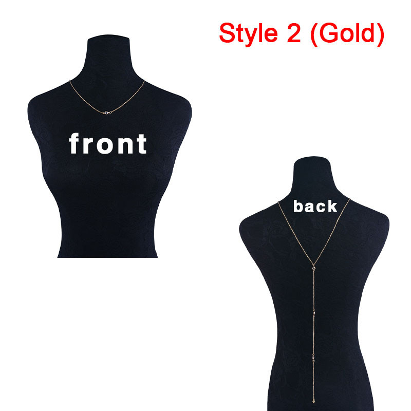 Divat aranyozott/ezüstös láncos nyaklánc hosszú gyöngyös Lariat Y nyaklánc Ajándék menyasszonyi esküvőre