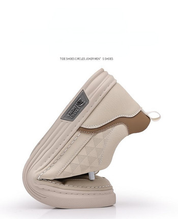 Висококачествени мъжки кожени обувки Летни удобни маратонки Модни дизайнерски мъжки обувки Мека кожа Универсални обувки за скейтборд