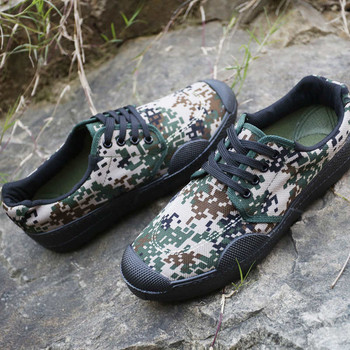 Дишащи военни нехлъзгащи се камуфлажни тренировъчни трудови застраховки Обувки мъж Студентски военни тренировъчни обувки Обувки