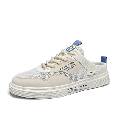 2023. gada modes ērti elpojoši sporta vīriešu apavi āra daudzpusīgi, vulkanizēti, viegli, plakani