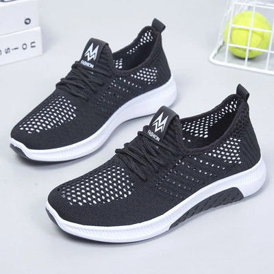 Naiste lamedad vabaajajalatsid Moodsad hingavast võrgust vulkaniseeritud kingad Naiste tossud, suvised naiste paadikingad Zapatos Para Mujer