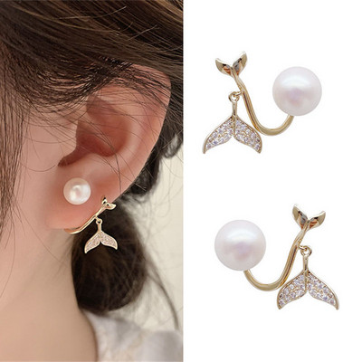 Franču gaiši grezni kristāla tulpju ziedu auskari sievietēm korejiešu cirkons, izsmalcināts auskaru ballīte Ziemassvētku rotaslietas dāvana