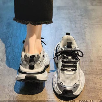 Νέα Λευκά Μαύρα Ροζ Γυναικεία Αθλητικά Αθλητικά Παπούτσια Πλατφόρμας Fling Sneakers Καλάθι με κορδόνια Casual Chunky Παπούτσια Zapatos De Mujer