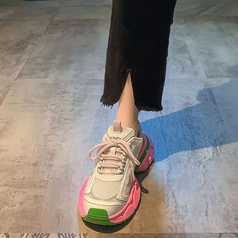 Uued valged mustad roosad naiste tossud, platvormkingad