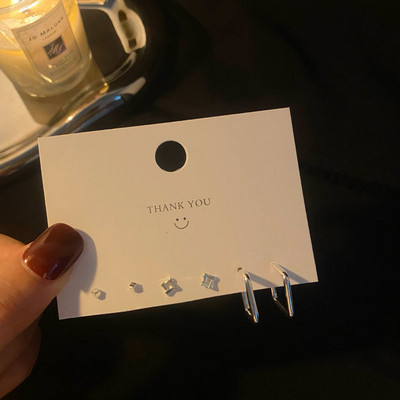 Uued Korea moodsad metallist armastuse südameringiga väikesed kõrvarõngad naistele trendi ripatsiga augustamiskõrvarõngaste komplekt, ehted