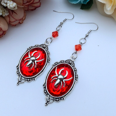 Γοτθικά ρετρό παλιά αράχνη σκουλαρίκια ζιργκόν Γυναικείο σχέδιο μόδας Μαύρο σκουλαρίκι ζιργκόν Δώρα Κοσμήματα Χονδρική