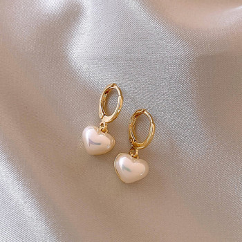 Κρεμαστά σκουλαρίκια με μαργαριτάρι καρδιά κλασικού σχεδίου 2023 Fashion Jewelry Party Αξεσουάρ για κορίτσια με γλυκό ταμπεραμέντο για γυναικεία σκουλαρίκια