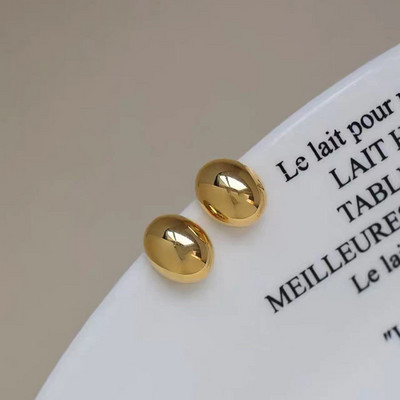 Lihtsad hernekujulised vasesulamist kullavärvi kõrvarõngad naistele 2023 Korea moeehted Gooti peo tüdrukute ebatavaline aksessuaar