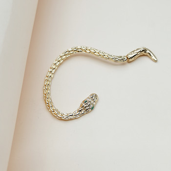 Реколта Snake Wrap Ear Hook Обеци от неръждаема стомана за жени Готически аксесоари Обеци с щипки Дамски модни обеци 2022 г.
