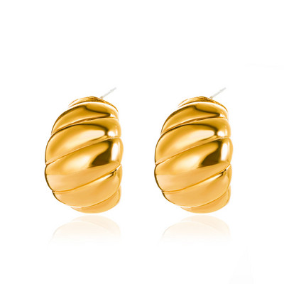 Vienkārši modes zelta krāsas spirālveida savīti mezglu auskari sievietēm neregulāri metāla auskari paziņojumi rotaslietas ballīšu aksesuāri