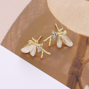 Trend Crystal Elf Flower Fairy Stud Earrings for Women Корейски изящни бижута за уши Аксесоар Подарък на едро за момиче