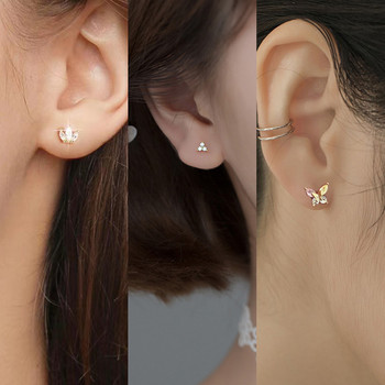 Μόδα χρυσό χρώμα Butterfly Tragus Piercings for The Ear Helix Stud σκουλαρίκια για γυναίκες Κοσμήματα Θιβετιανής γοητείας Ear Bone Piercing