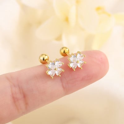 Modes zelta krāsas tauriņš Tragus pīrsingi ausīm Helix Stud Auskari sievietēm Tibetas šarms Ausu caurduršanas rotaslietas