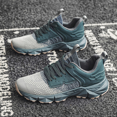 Ανδρικά παπούτσια τζόκινγκ Ελαφρύ μαλακό σοκ με μαλακή ανάκαμψη Αναπνεύσιμη μόδα Παπούτσια για τρέξιμο για ηλικιωμένους Παπούτσια γυμναστικής με κορδόνια