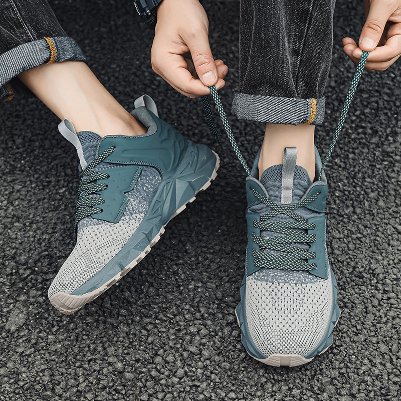 Ανδρικά παπούτσια τζόκινγκ Ελαφρύ μαλακό σοκ με μαλακή ανάκαμψη Αναπνεύσιμη μόδα Παπούτσια για τρέξιμο για ηλικιωμένους Παπούτσια γυμναστικής με κορδόνια