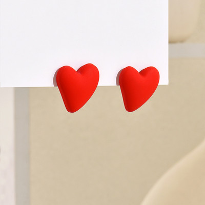 Koean Fashion Candy Krāsa Akrils Mīlestība Ausu lāpstiņa Vienkāršs dizains Ģeometrisks Sirds ballītes Rotaslietas Auskari Ausu kniedes Vispārpiemērotās ausu kniedes