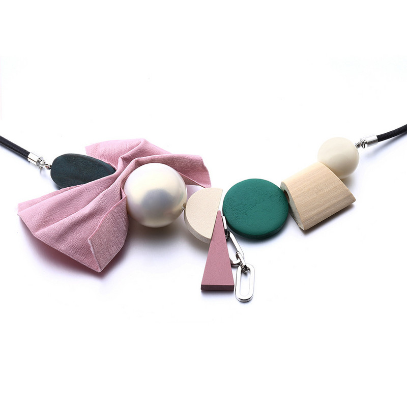 Kangast Bow Maxi Statement kaelakee naistele Köis kett Puithelmed Pärlid Ripatsid Kaelakeed Vintage käsitsi valmistatud moeehted