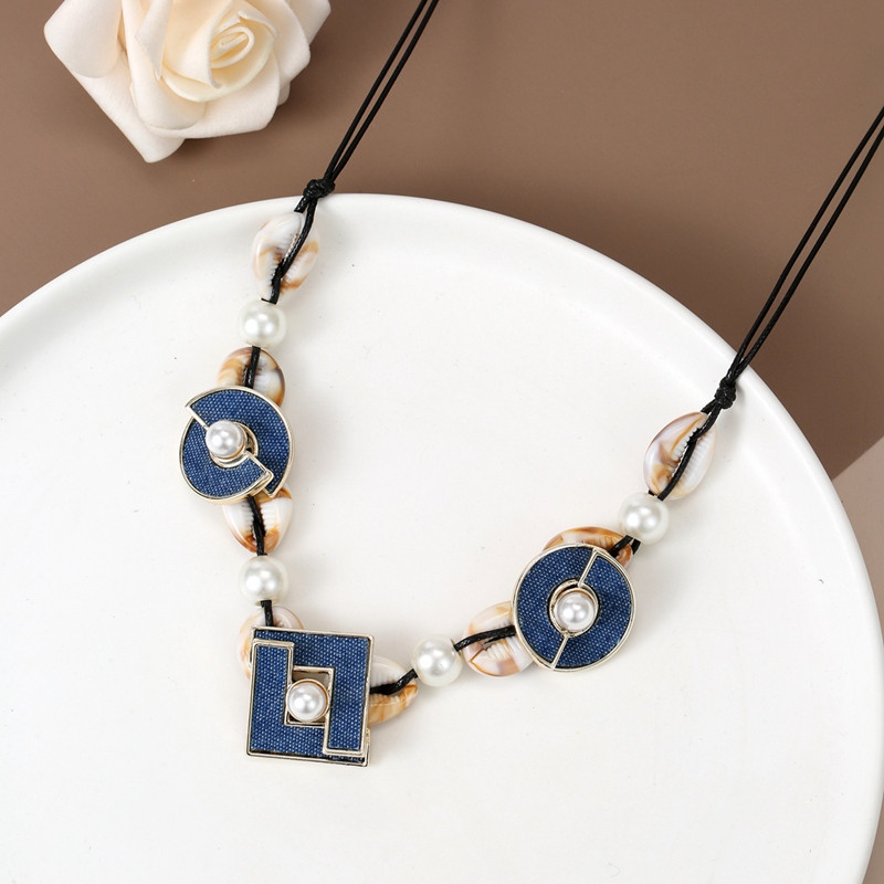 Vintage käsitsi valmistatud Shell ripatsiga kaelakee naistele suvepuhkuse ehted