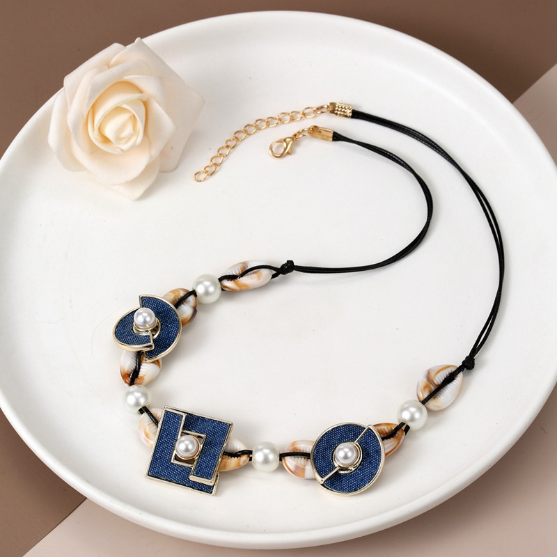 Vintage käsitsi valmistatud Shell ripatsiga kaelakee naistele suvepuhkuse ehted