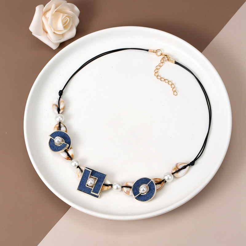 Vintage käsitsi valmistatud Shell ripatsiga kaelakee naistele suvepuhkuse ehted