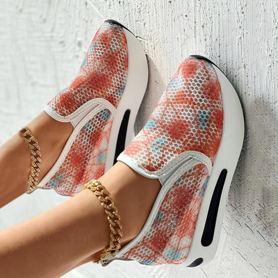 Naiste tossud lilltikandiga võrktossud naistele vabaaja mugavad kontsakingad, naine