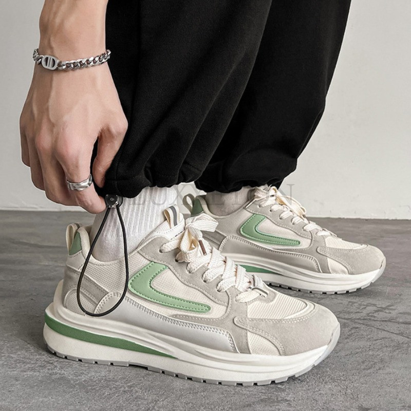 Meeste mood vabaaja jooksujalatsid Meeste sügissporditossud Klassikalised paksu tallaga võrkkangast hingavad vabaajajalatsid Meeste tossud