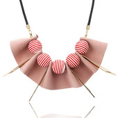 Vintage Fabric Art Statement nyaklánc női kötéllánc golyós medálok nagy nyakláncok kézzel készített etnikai divatékszerek