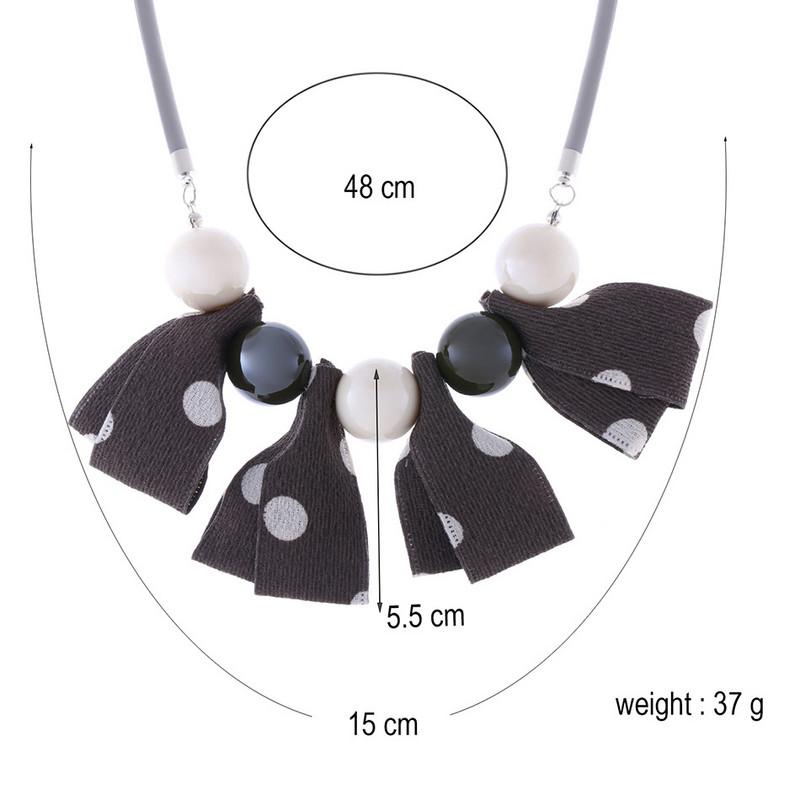 Ženske ručno rađene točkice, privjesci od tkanine, ogrlice, upečatljive akrilne perle, vintage ogrlica, etnički modni nakit