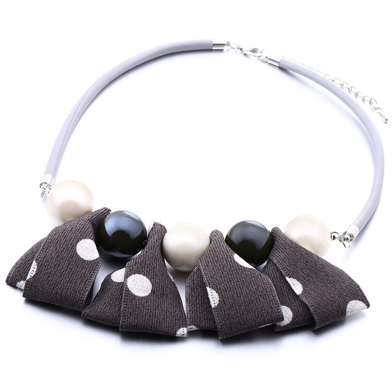 Ženske ručno rađene točkice, privjesci od tkanine, ogrlice, upečatljive akrilne perle, vintage ogrlica, etnički modni nakit