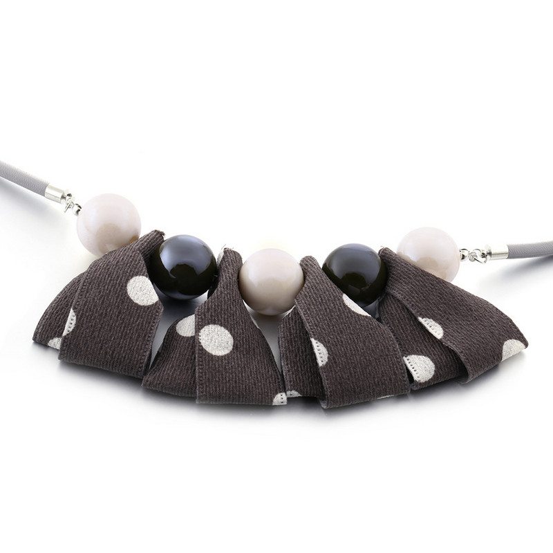 Ženske ručno rađene točkice, privjesci od tkanine, ogrlice, upečatljive akrilne perle, vintage ogrlica, etnički modni nakit