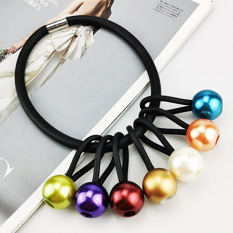 UKEBAY New Choker Kaklarotas Daudzkrāsains Pērļu Kaklarota Sievietēm Gumijas Rotaslietas Roku darbs Džemperis Ķēde Short Collar Kaklarotas ballīte