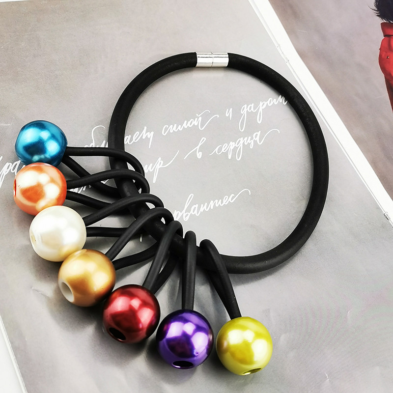 UKEBAY New Choker Kaklarotas Daudzkrāsains Pērļu Kaklarota Sievietēm Gumijas Rotaslietas Roku darbs Džemperis Ķēde Short Collar Kaklarotas ballīte