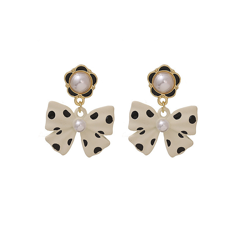 Korea kõrvarõngad Moeehted Statement Kõrvarõngad Armsad ja armsad täpilised vibukõrvarõngad naistele Nõelkõrvarõngad Pendientes