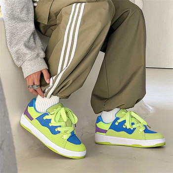 Зелени платнени обувки в стил Harajuku Мъжки унисекс маратонки Оригинални модни обувки за скейтборд Мъжки дизайнерски вулканизирани маратонки Мъжки