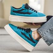 Nove modne plave muške ljetne tenisice Prozračne cipele s platformom za povećanje visine Muške ravne ležerne tenisice Muške košare Hommes